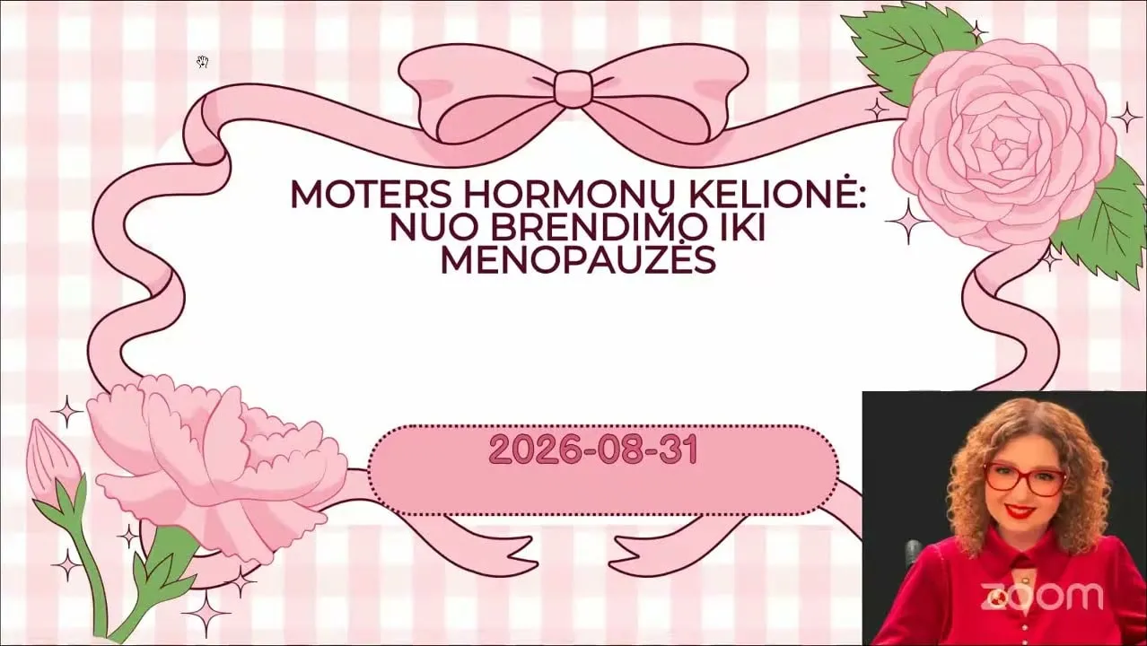 Seminaro „Moters hormonų kelionė: nuo brendimo iki menopauzės“ viršelis