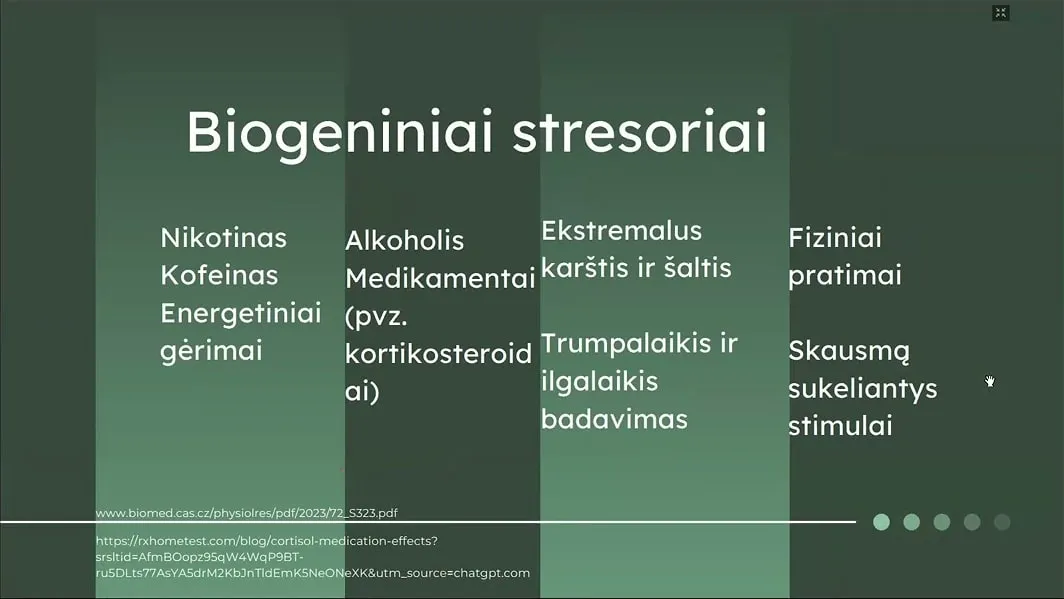 Seminaro skaidrė „Biogeniniai stresoriai“